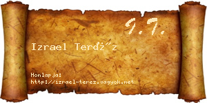 Izrael Teréz névjegykártya